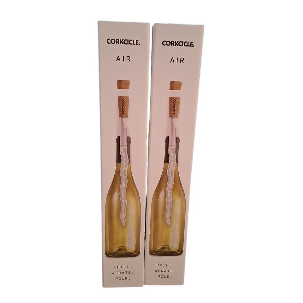 2X Corkcicle Air Wine Bottle Chiller Barware Alcohol Aerate Reusable Champagne